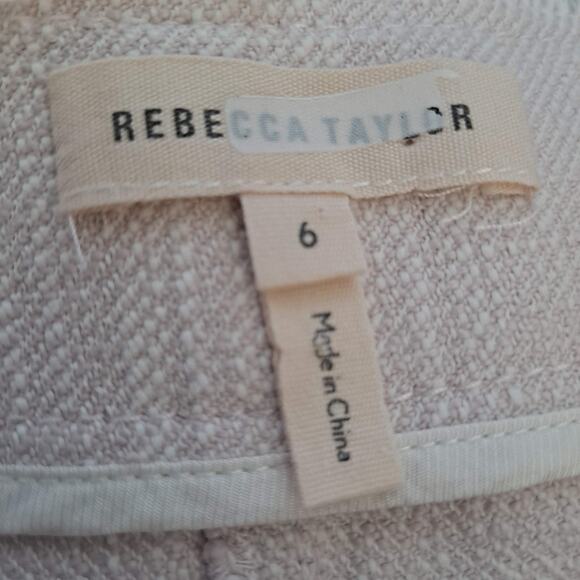 Rebecca Taylor Pink/ Mauve Frayed Waist and Hem, Wide Leg Pants - Size 6 - Picture 10 of 12